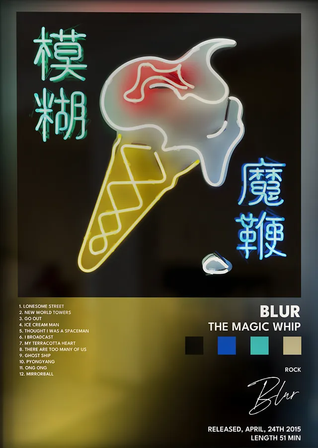 Blur: The Magic Whip metal tablo
