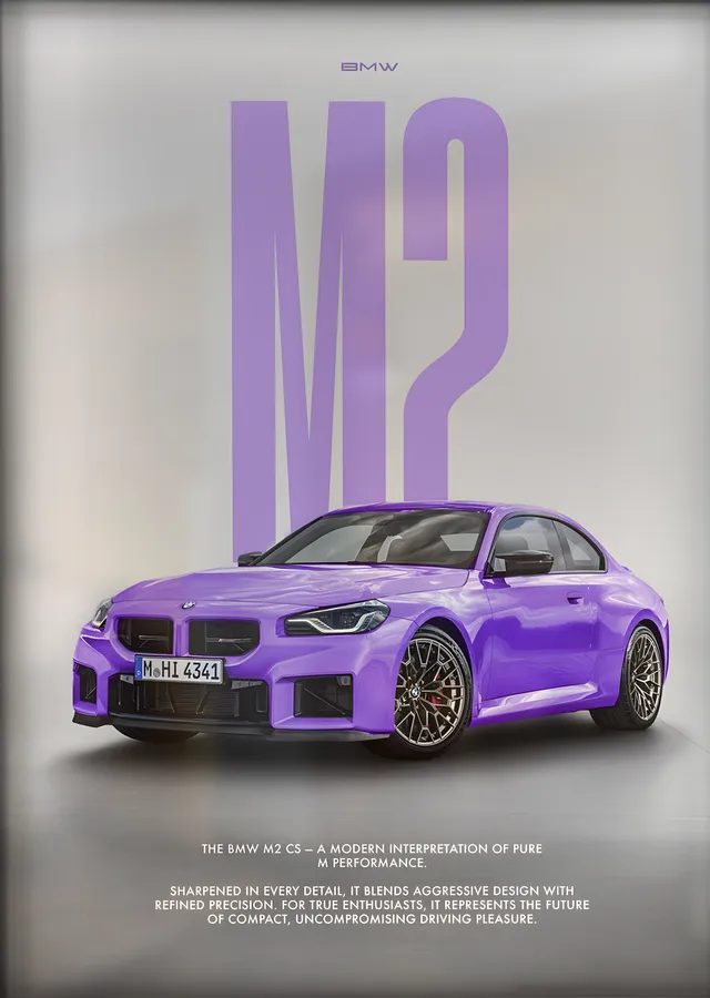 BMW M2 metal tablo