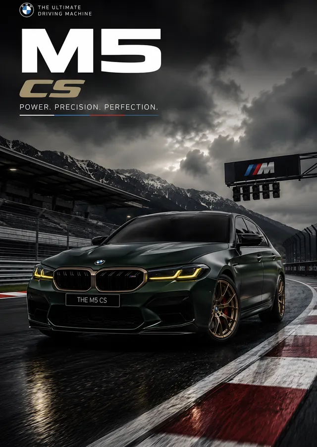 BMW M5 CS Pistte metal tablo