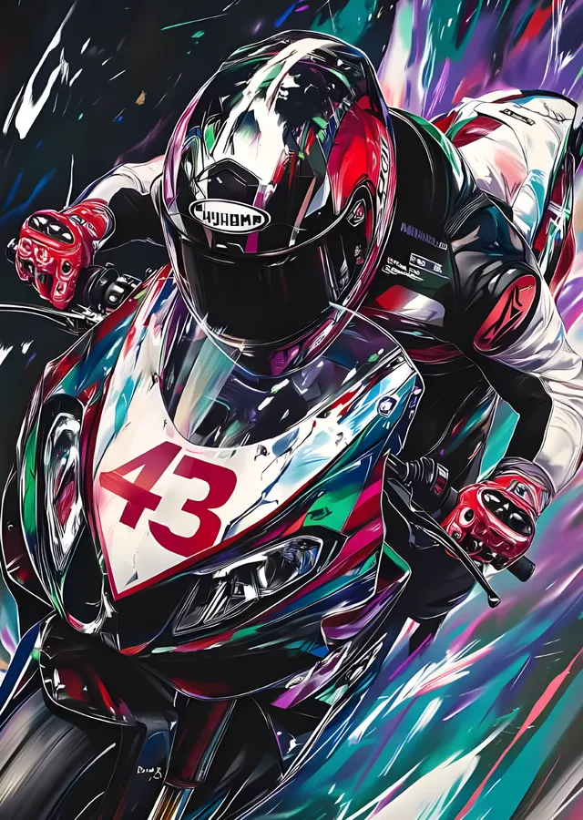 BMW 43 Numara - Turkuaz Hız Çizgileri metal tablo