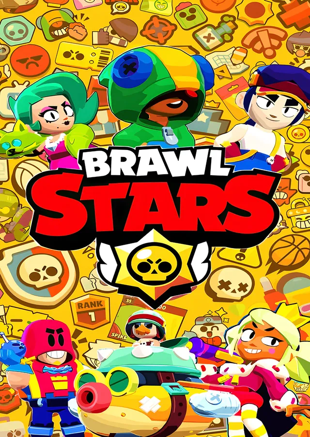 Brawl Stars: Sarı Çıkartma Zeminde Kadro metal tablo