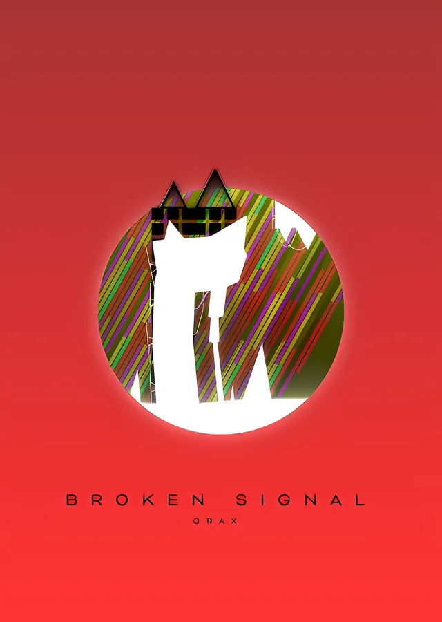 Broken Signal - Kırmızı Daire metal tablo