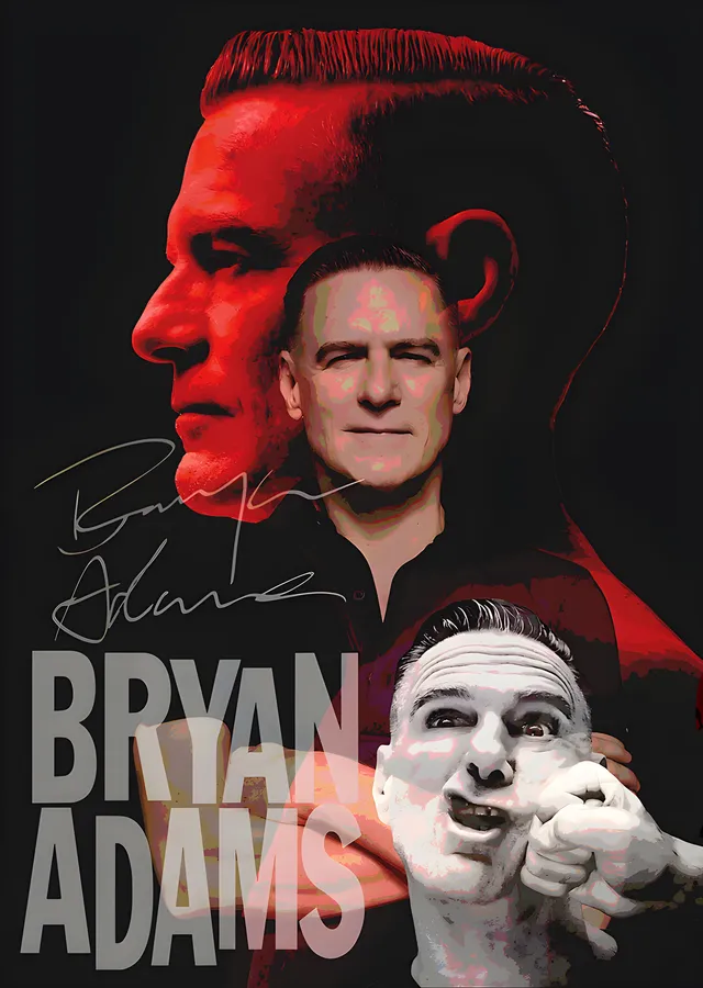 Bryan Adams - Kolaj metal tablo