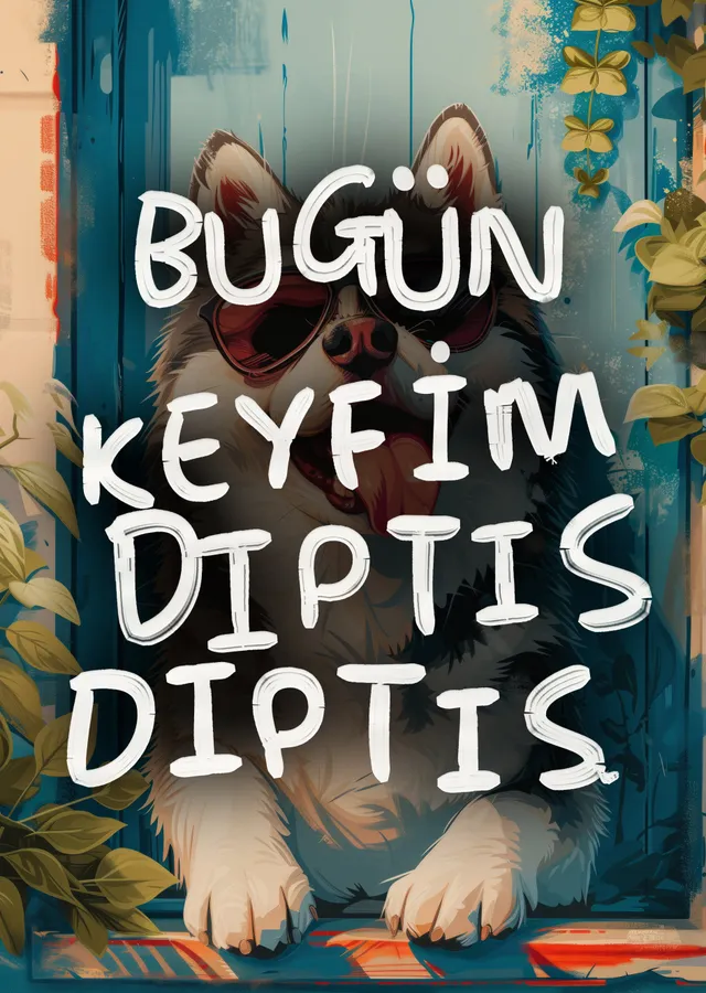 Bugün Keyfim Diptis Diptis metal tablo