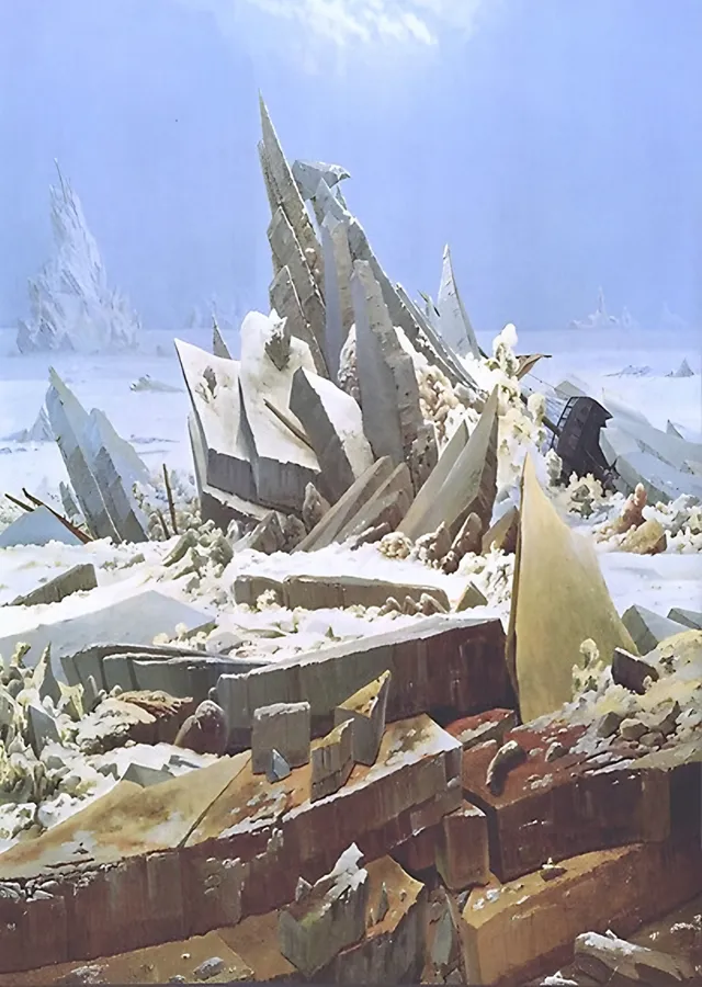 Buz Denizi - Caspar David Friedrich metal tablo