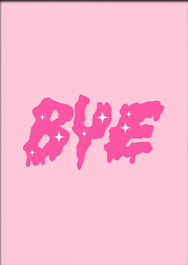 Bye Pembe Grafiti metal tablo