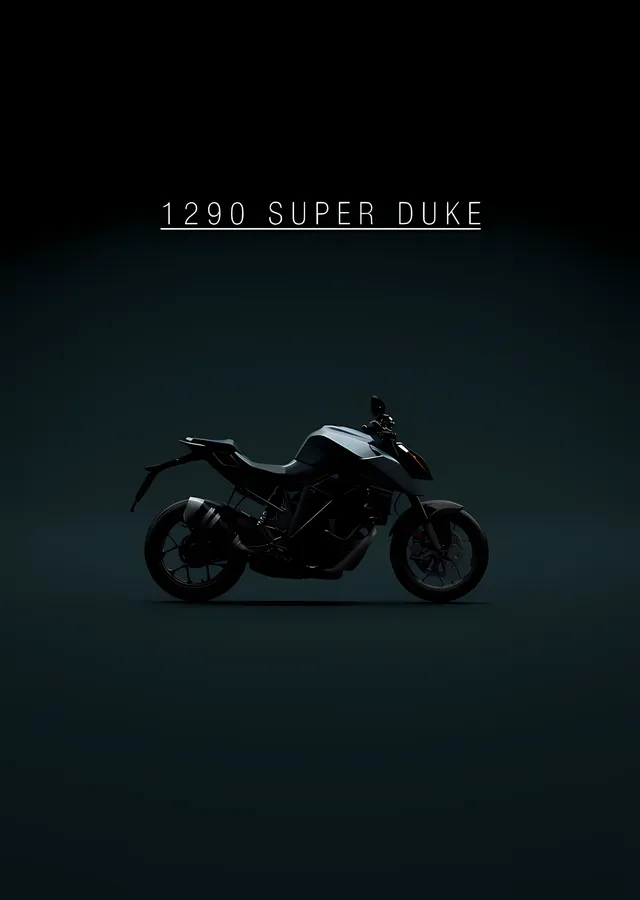 KTM 1290 Super Duke - Karanlık metal tablo