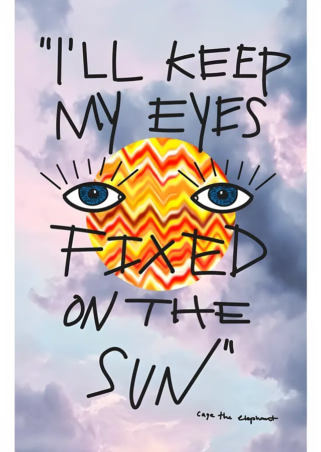 Cage the Elephant: Eyes Fixed on the Sun metal tablo