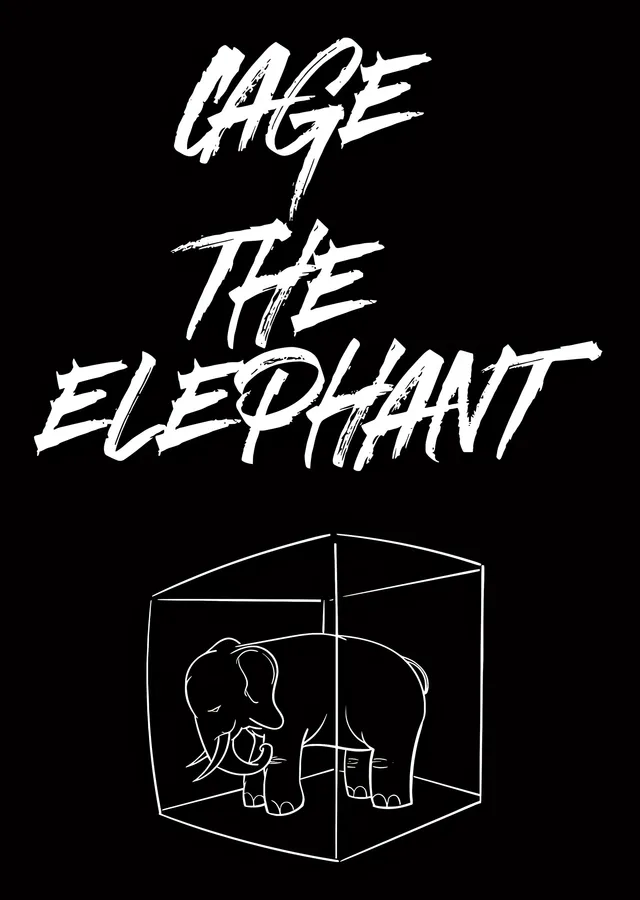 Cage the Elephant: Kafesteki Fil metal tablo