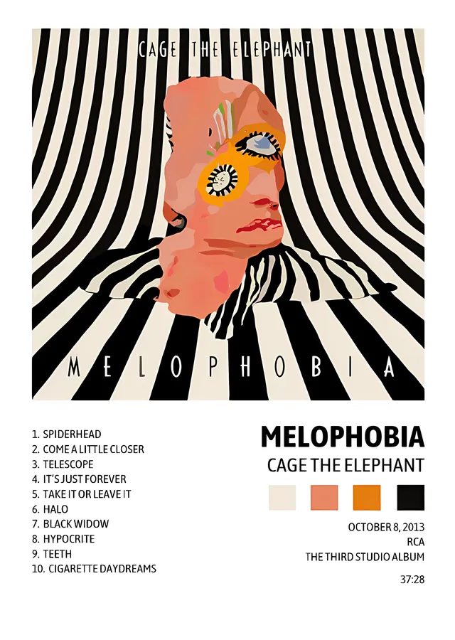 Cage the Elephant: Melophobia Krem Baskı metal tablo
