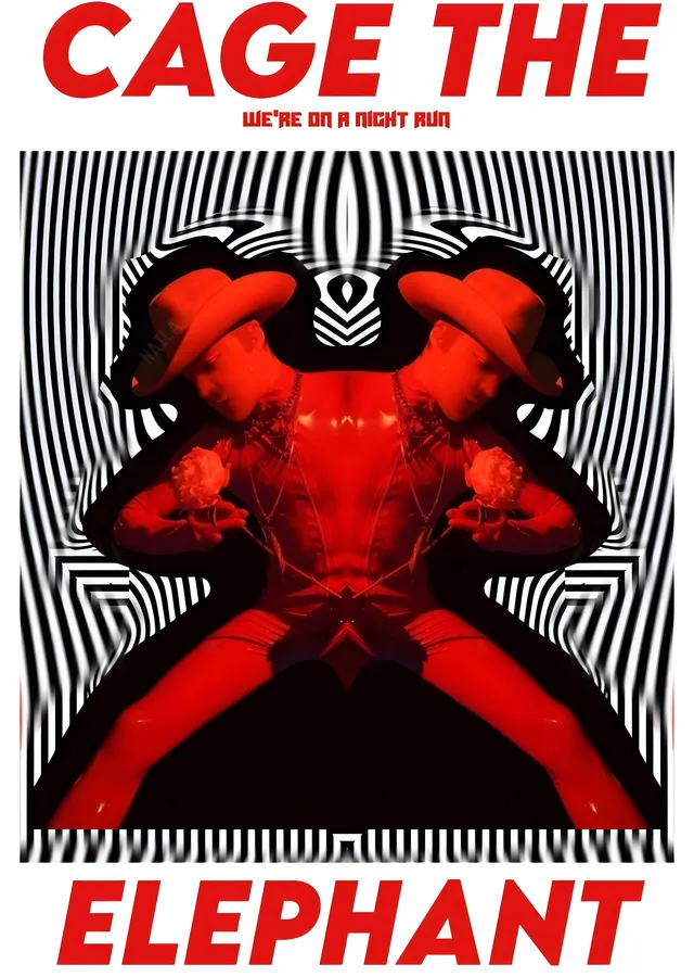 Cage the Elephant: Night Run metal tablo