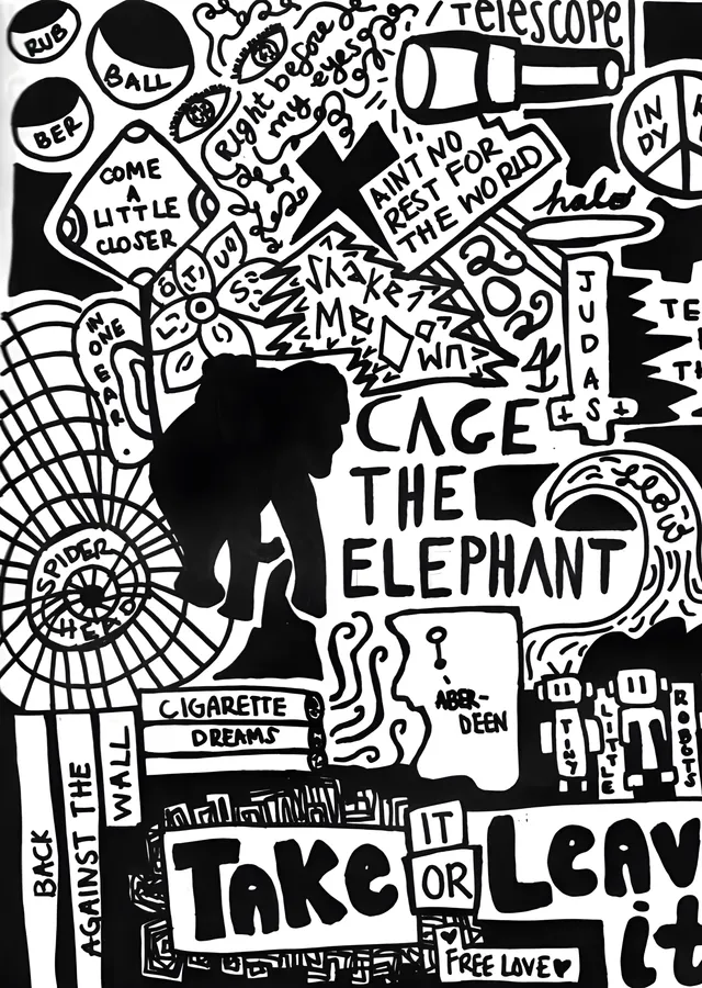 Cage the Elephant: Take It or Leave It metal tablo