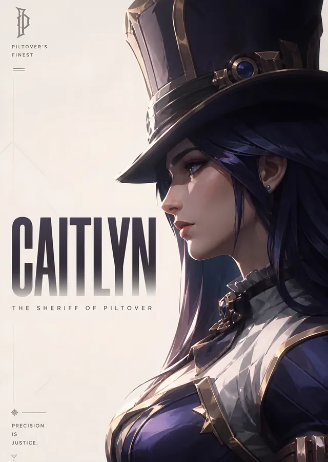Caitlyn - The Sheriff of Piltover metal tablo