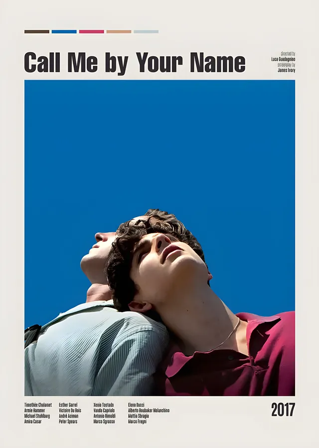 Call Me by Your Name - Mavi Gökyüzü metal tablo