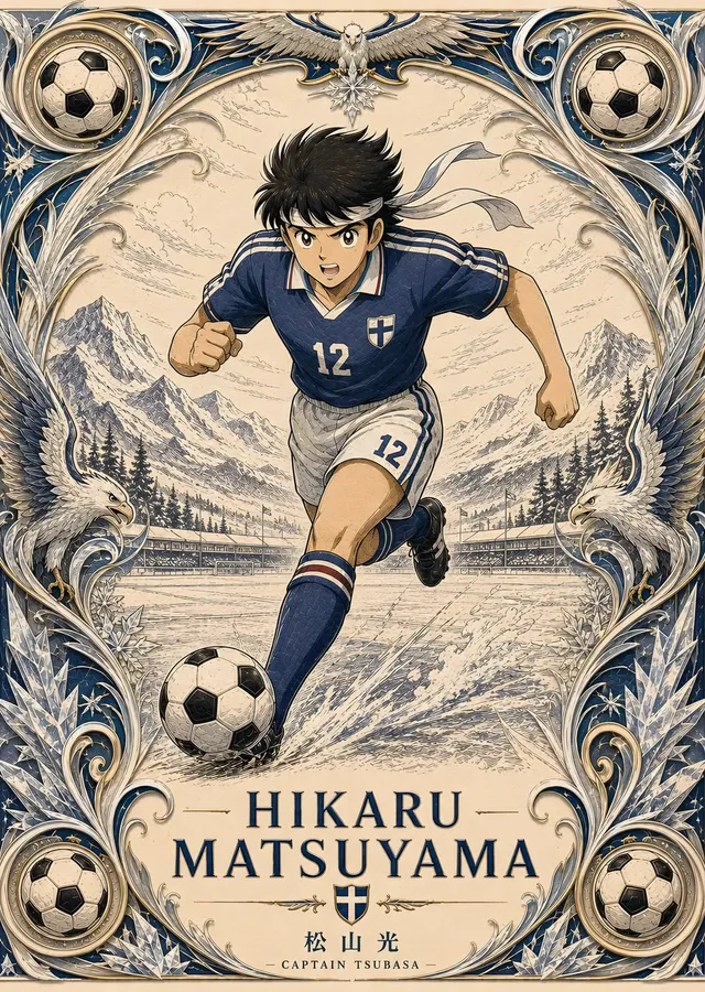 Captain Tsubasa - Hikaru Matsuyama metal tablo