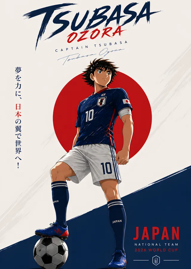 Captain Tsubasa - Tsubasa Ozora metal tablo