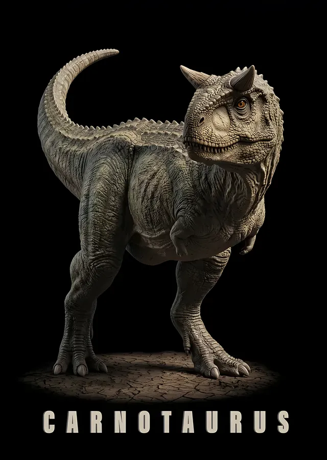 Carnotaurus metal tablo