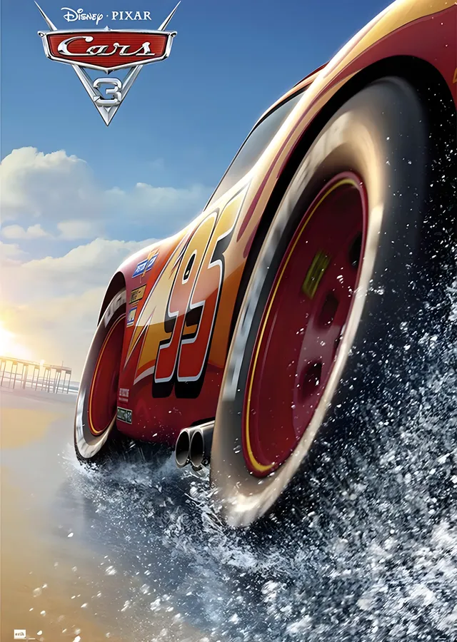 Cars 3 - Su Sıçraması metal tablo