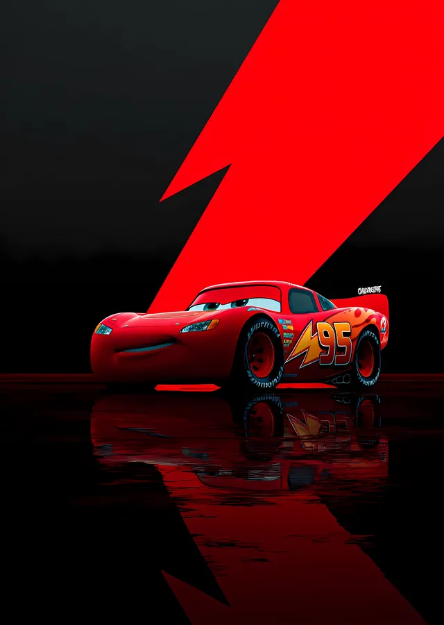 Cars - Kırmızı Şimşek metal tablo
