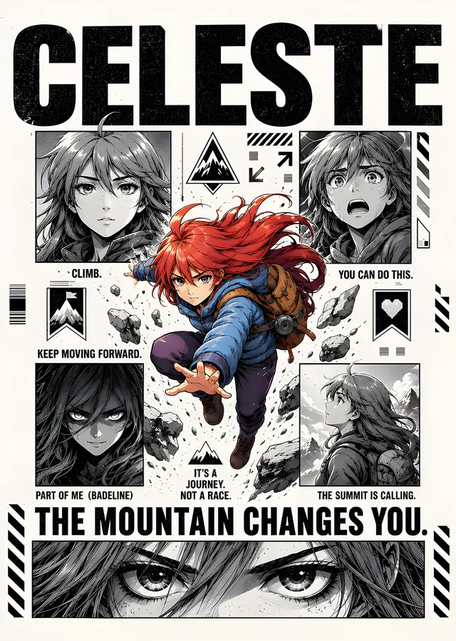 Celeste: Krem Zeminde Kolaj ve Tırmanıcı metal tablo