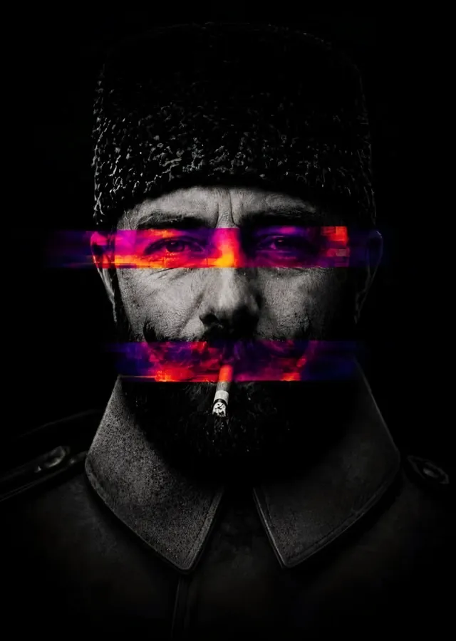 Cemal Paşa - Glitch metal tablo