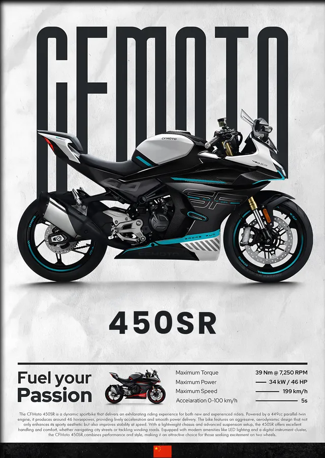 CFMOTO 450SR metal tablo