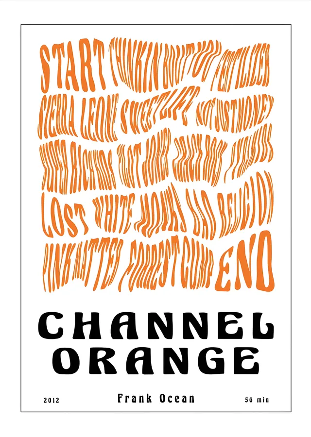Channel Orange metal tablo