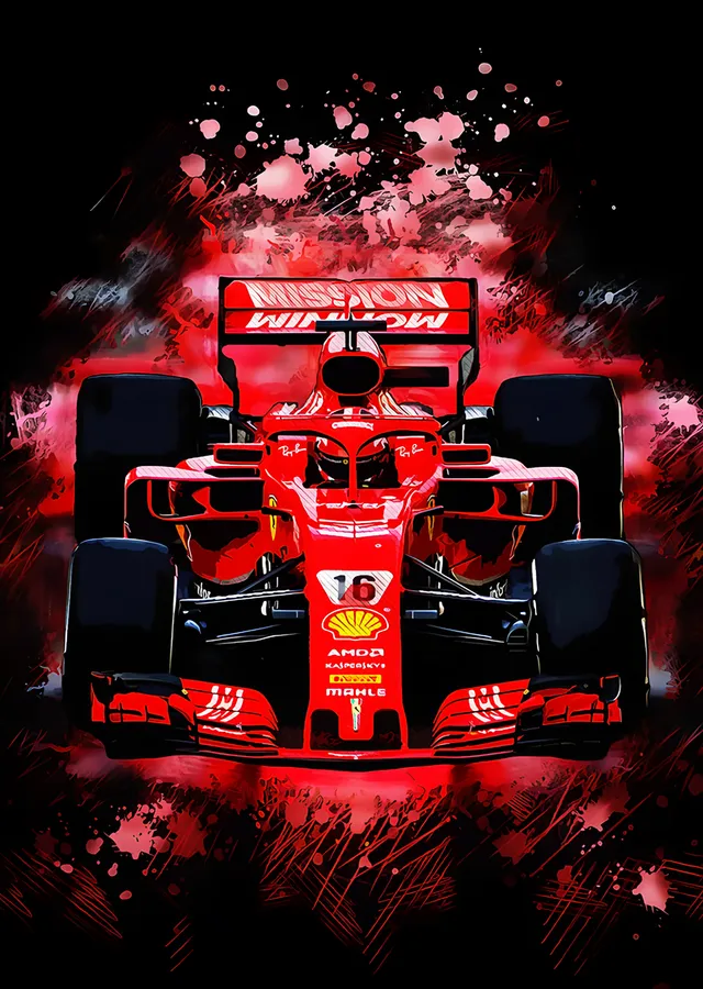 Charles Leclerc - 16 Numaralı Ferrari metal tablo