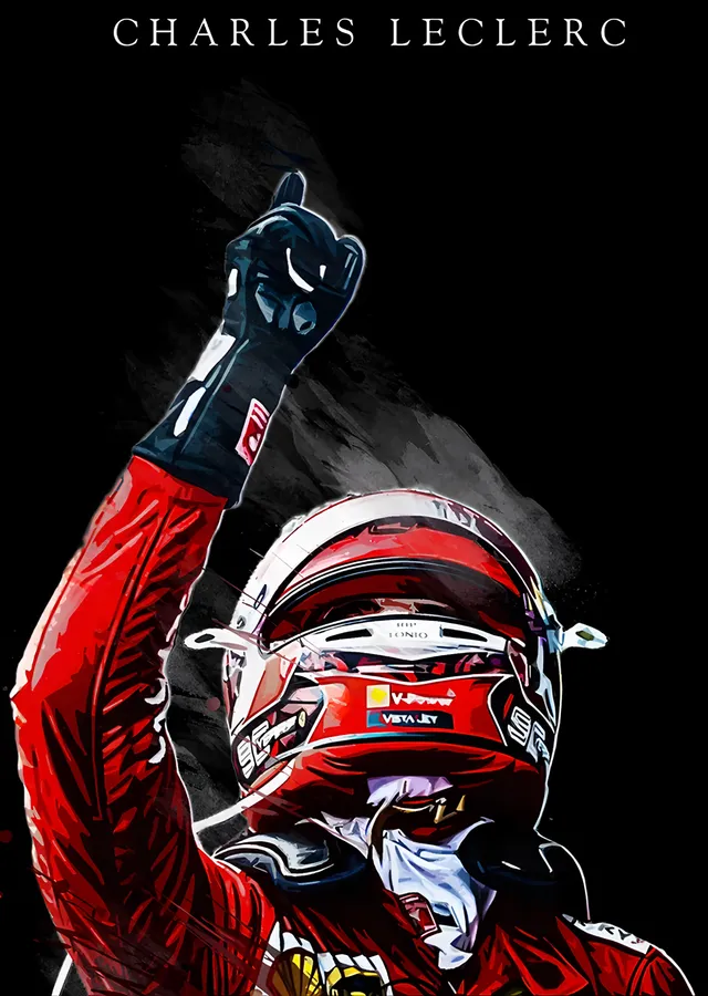 Charles Leclerc - Kutlama metal tablo