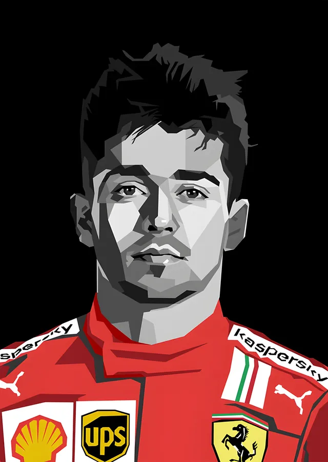 Charles Leclerc - Pop Art Portre metal tablo