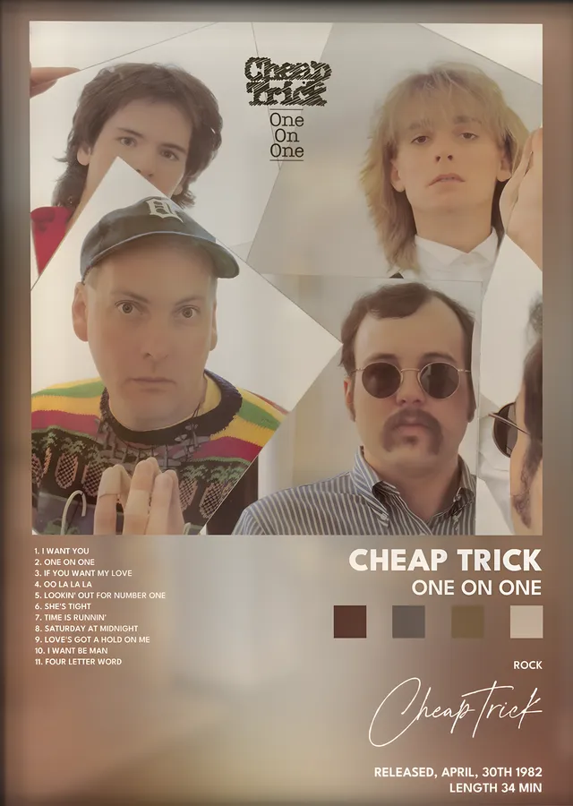Cheap Trick: One on One metal tablo