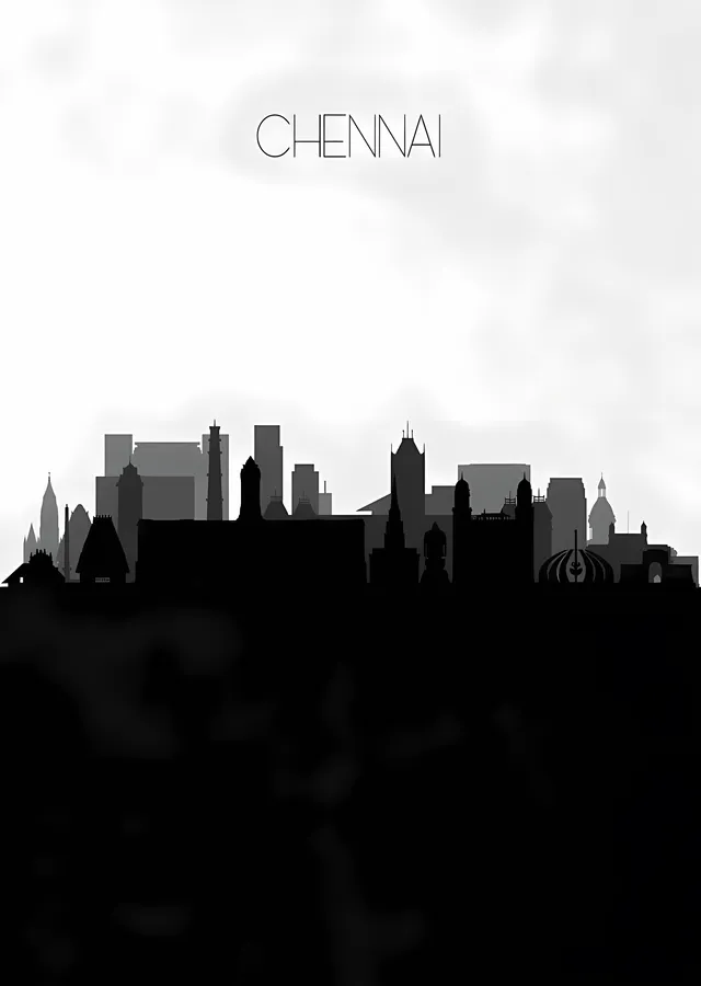 Chennai Silueti metal tablo