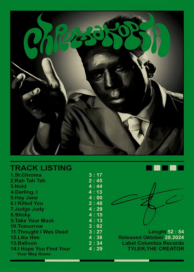 Cherry Bomb Tyler The Creator metal tablo