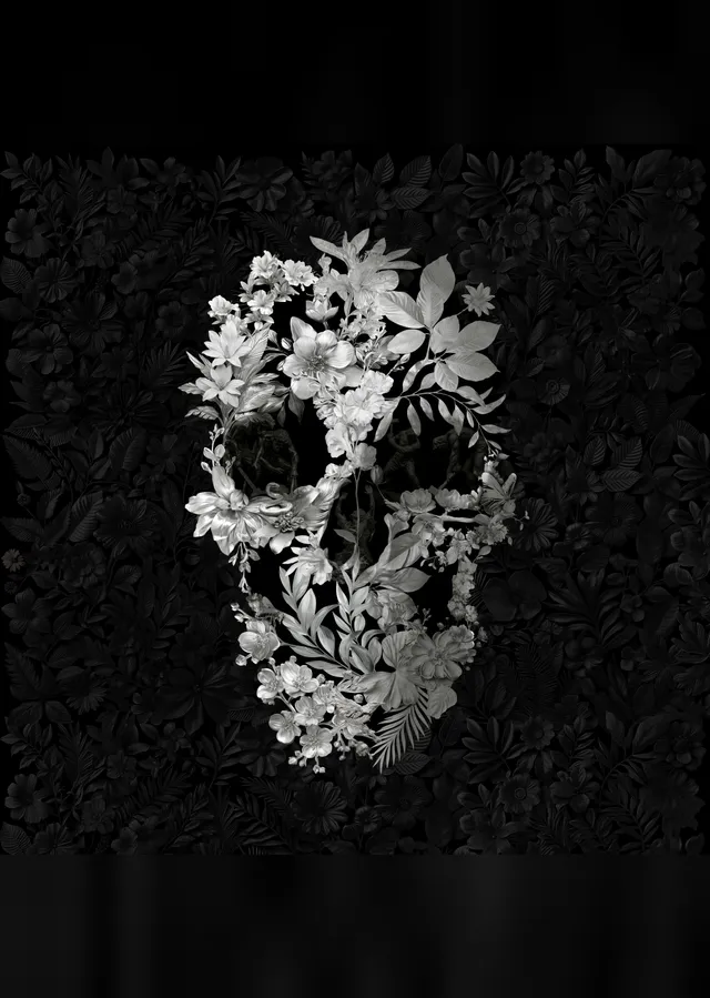 Chrome Skull metal tablo