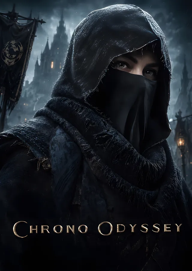 Chrono Odyssey: Kapüşonlu Maskeli Portre metal tablo
