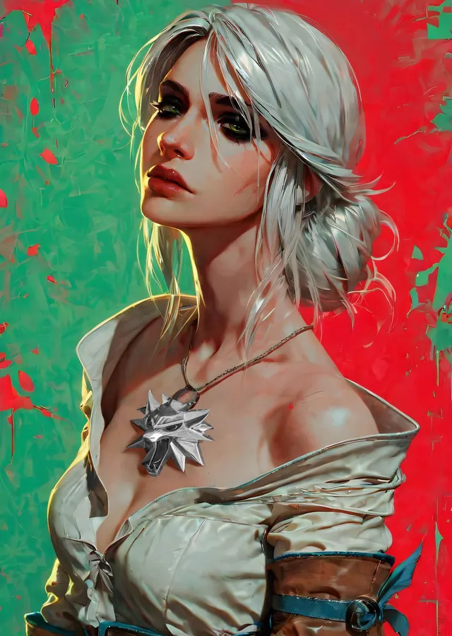 Ciri Kırmızı Yeşil Fırça metal tablo