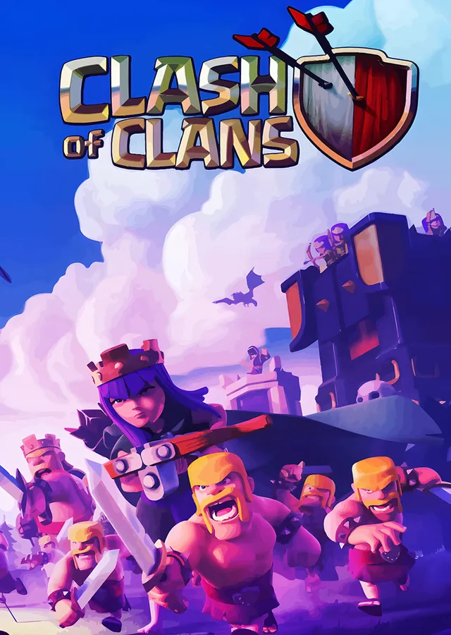 Clash of Clans: Bulutlarda Barbar Ordusu metal tablo