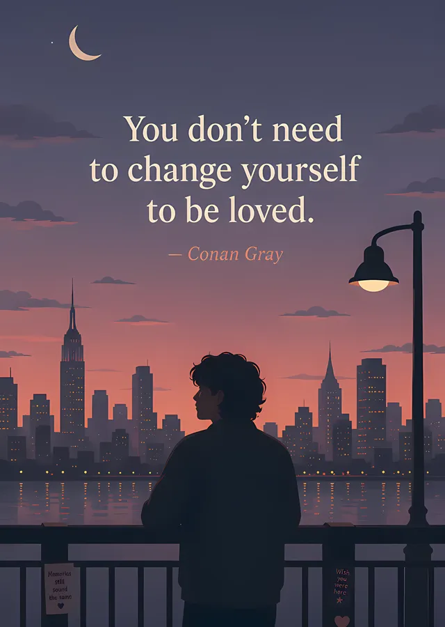 Conan Gray: You Don't Need to Change Yourself metal tablo