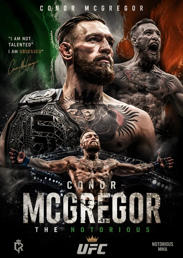 Conor McGregor: I Am Not Talented I Am Obsessed metal tablo