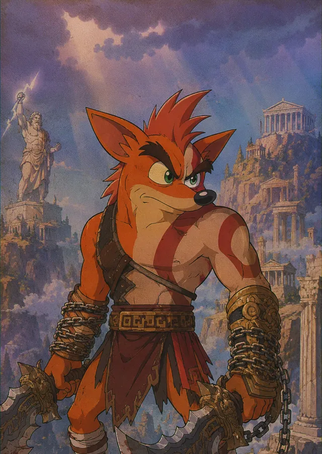 Crash Bandicoot: Antik Harabeler metal tablo