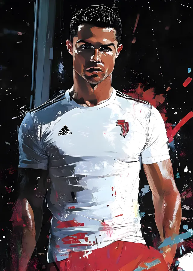 Cristiano Ronaldo - Juventus Forması Pop Art metal tablo