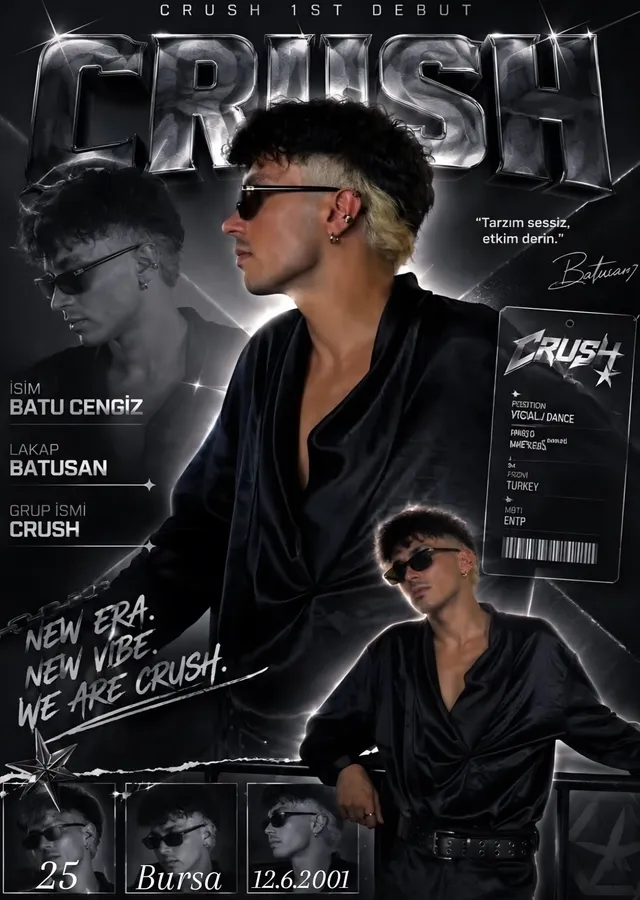 Crush - Batu Cengiz Debüt Kartı metal tablo