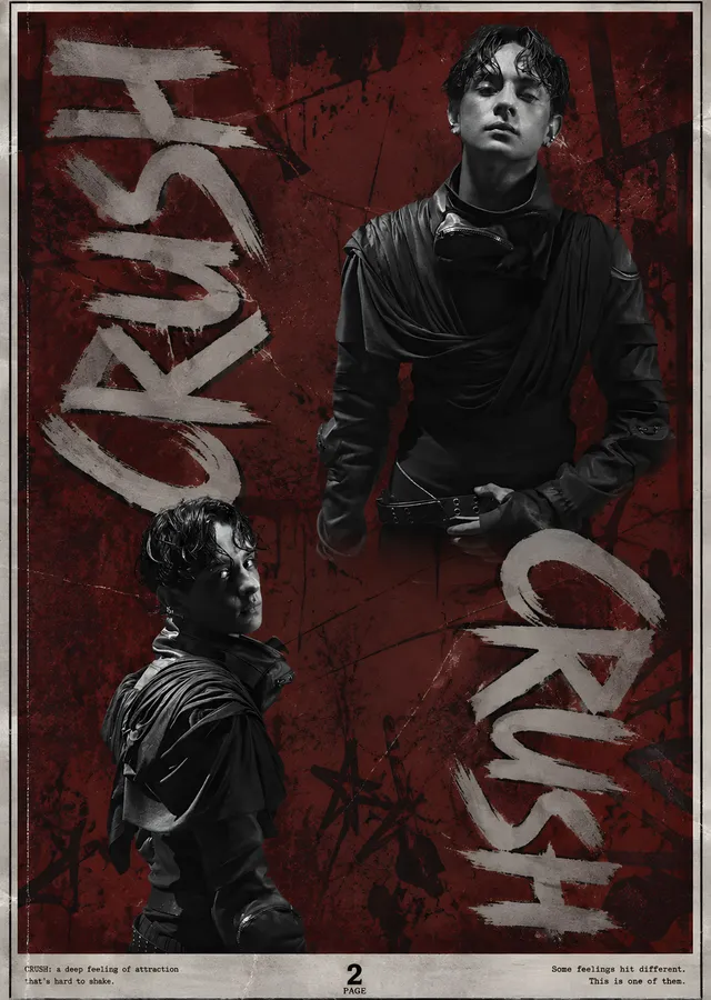 Crush - Kızıl Afiş metal tablo