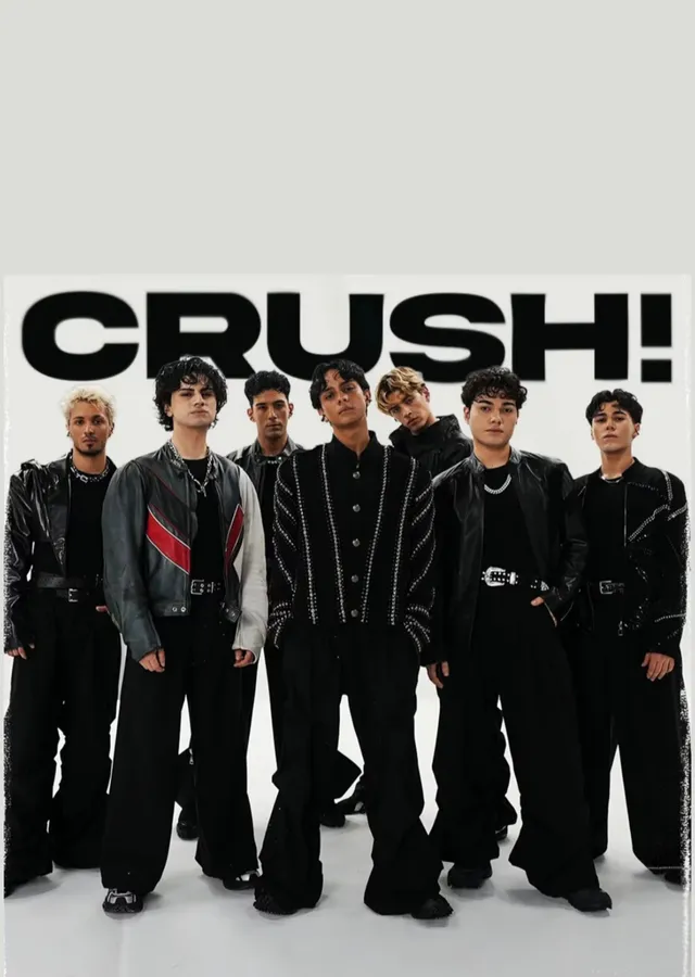 Crush - Siyah Kostüm Grup Karesi metal tablo