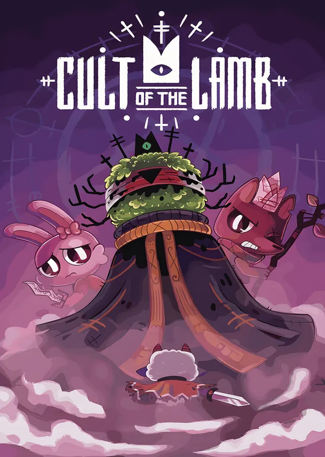 Cult of the Lamb: Bulutlarda Taçlı Kuzu metal tablo