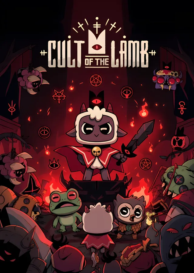 Cult of the Lamb: Kızıl Sunakta Müritler metal tablo