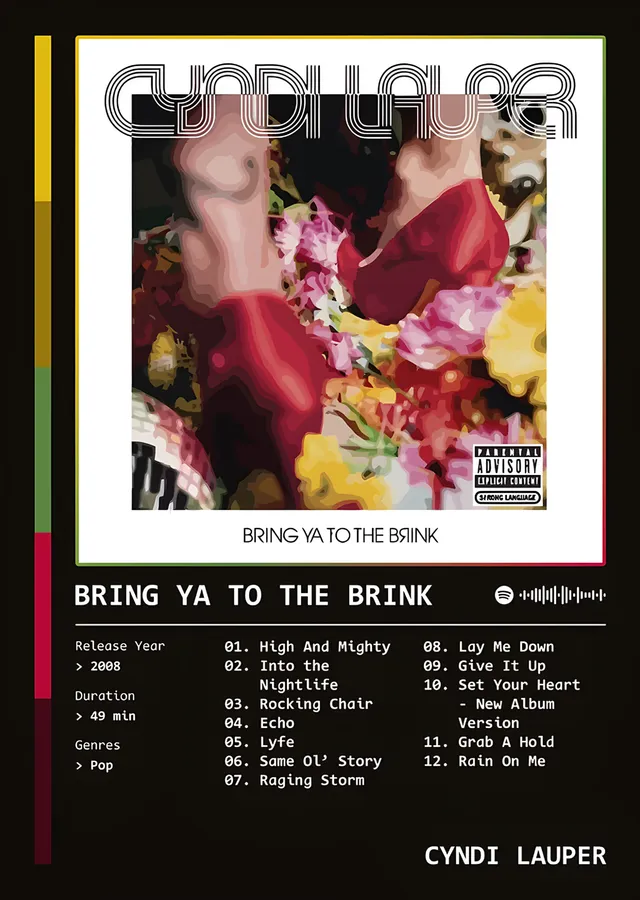 Cyndi Lauper - Bring Ya To The Brink metal tablo