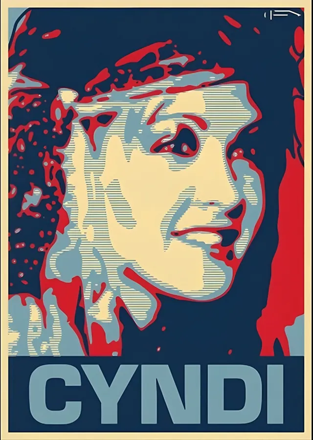 Cyndi Lauper - Poster Sanatı metal tablo