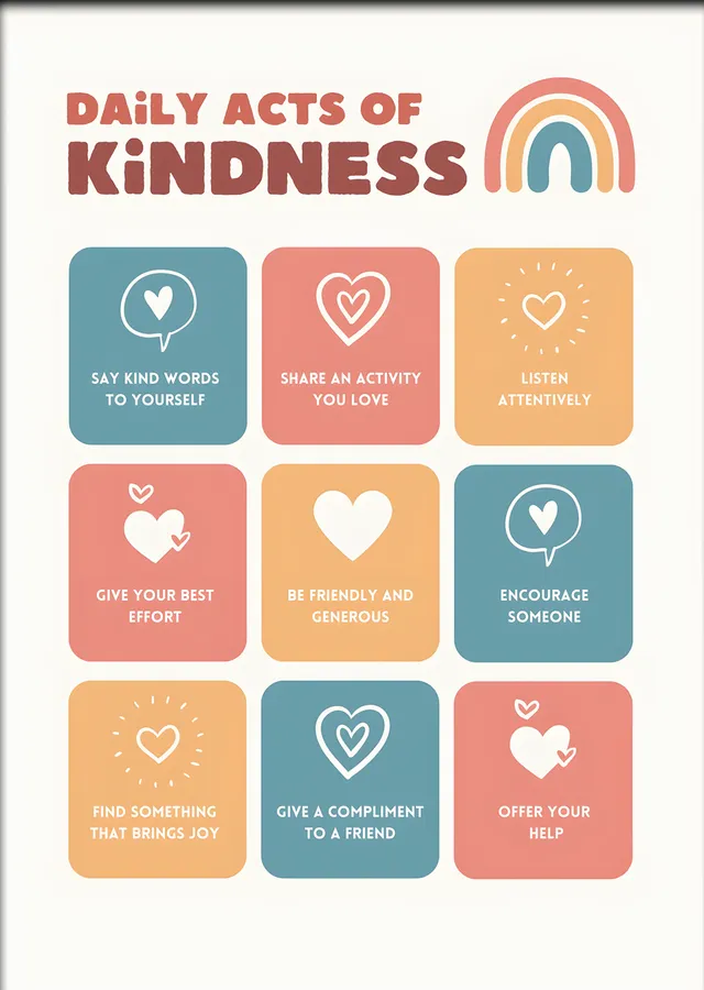 Daily Acts of Kindness Kartları metal tablo