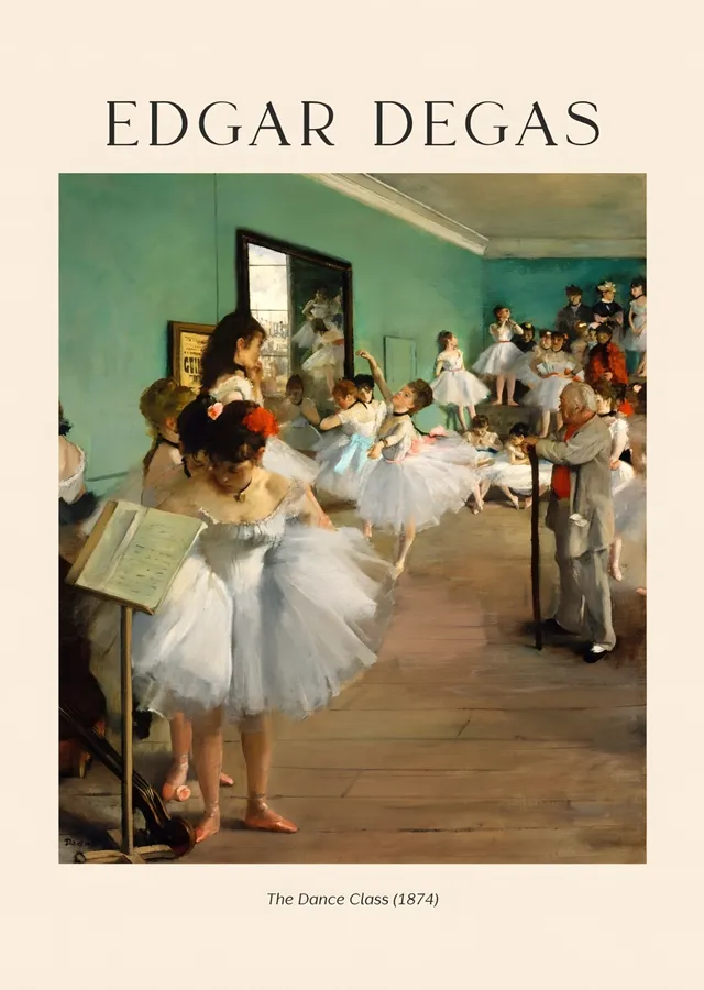 Dans Dersi Sergi Afişi - Edgar Degas metal tablo